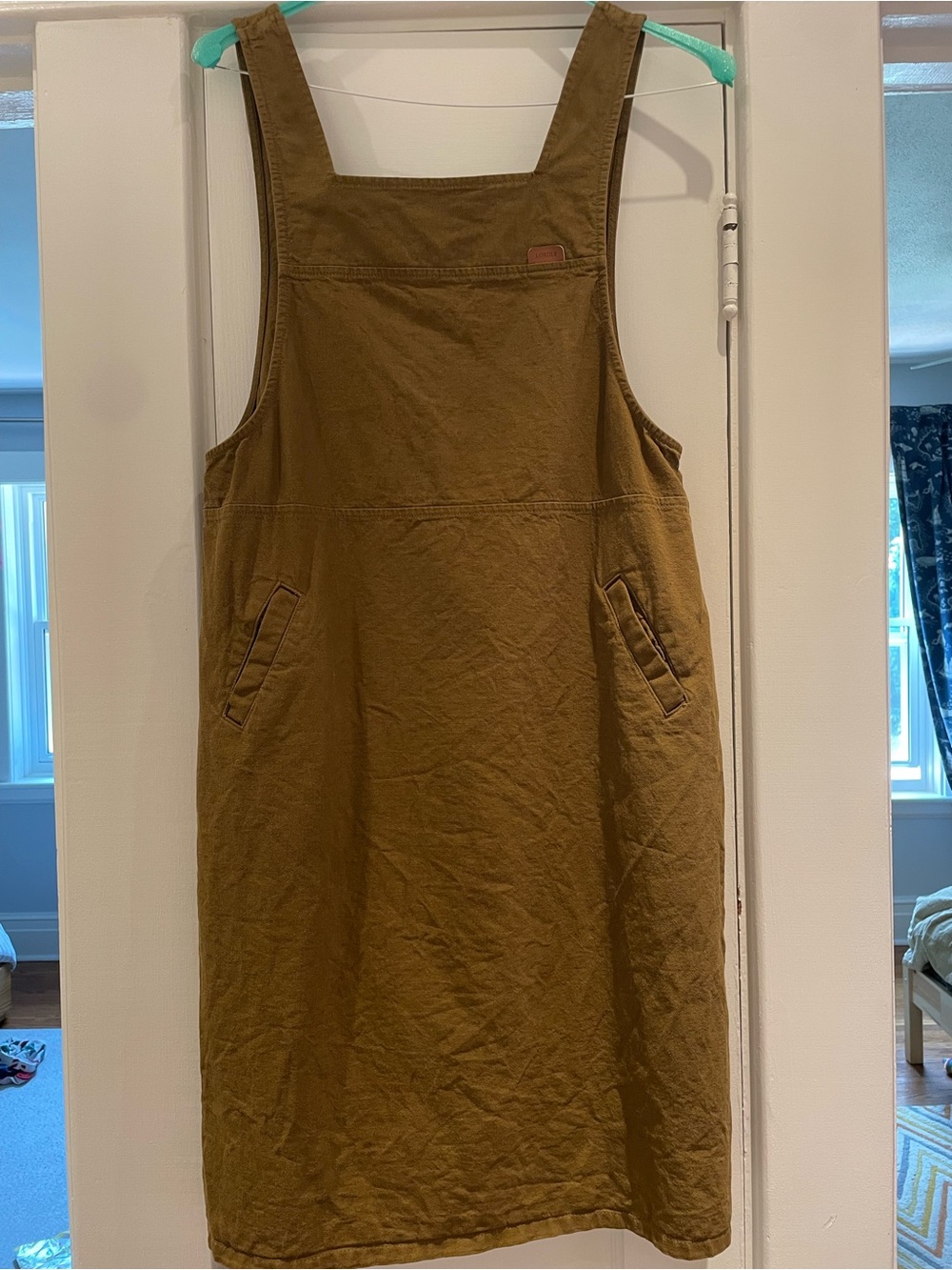 Boho Prairiecore Apron Pinafore Midi Dress Goblincore Utility Hobbit Earthy